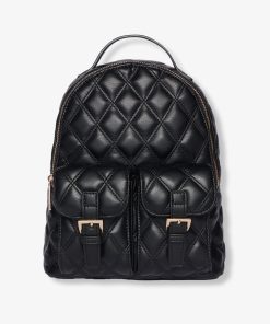 Vegan Leather Quilted Backpack